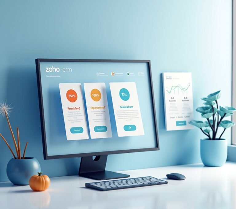 Pricing tiers displayed on a laptop in a bright home office