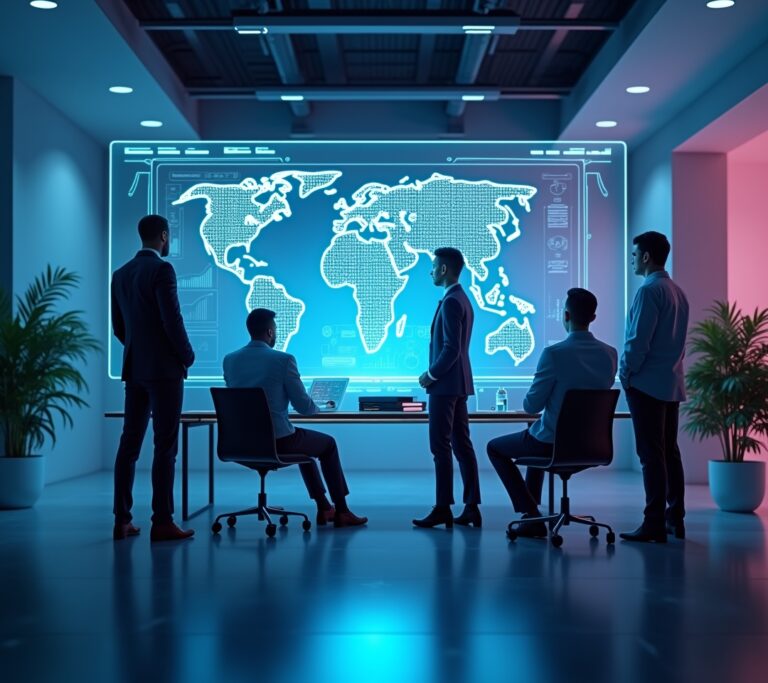 Laptop displaying an AI-powered CRM dashboard with predictive insights